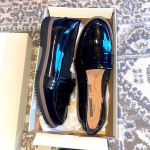Clarks Raisie Theresa black patent loafers
